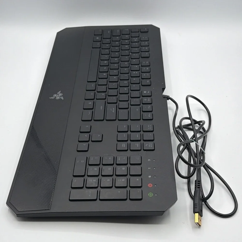 Razer DeathStalker Gaming Keyboard RZ03-0080 Green Backlit  Wired USB BLK Tested